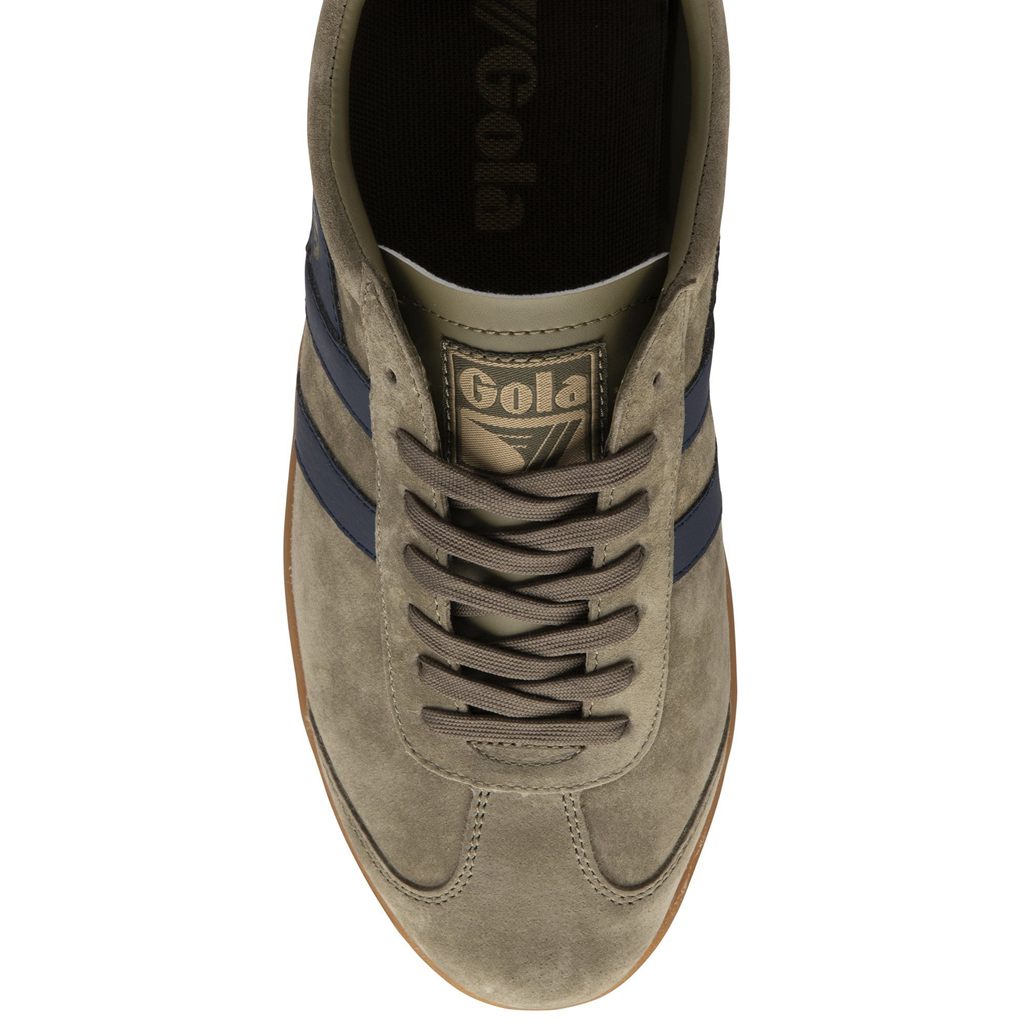Gola Classics Hurricane Suede Sneakers Khaki Marineblå Khaki Norge | HBGVFI-036