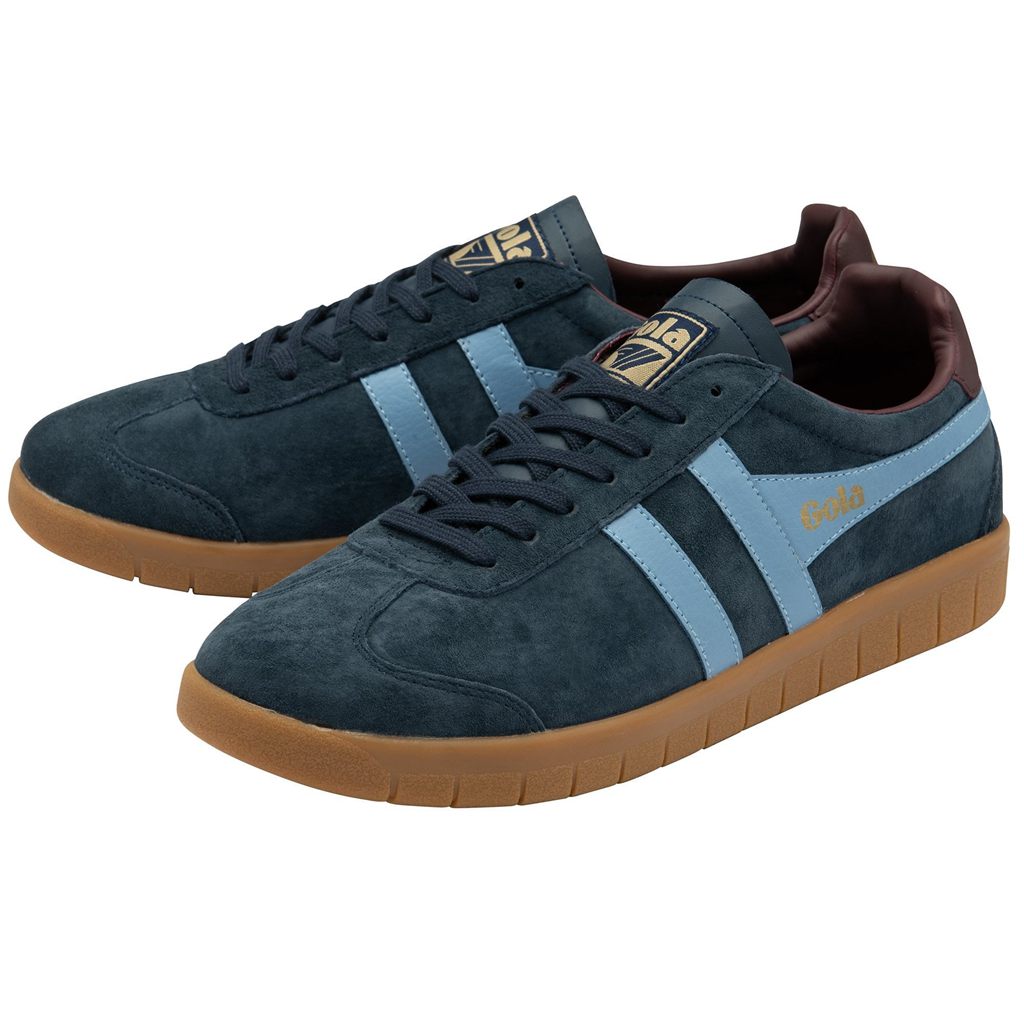 Gola Classics Hurricane Suede Sneakers Marineblå Burgunder Norge | RJXYNE-460