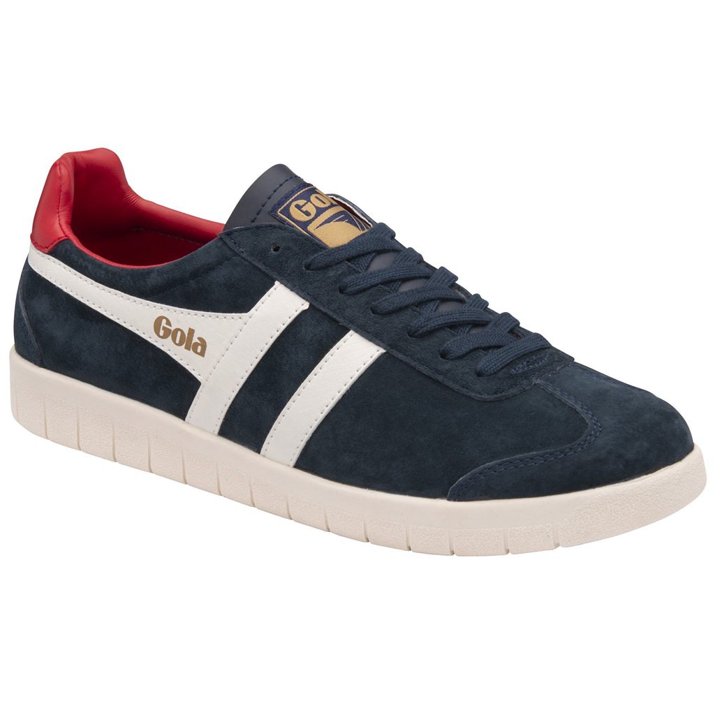 Gola Classics Hurricane Suede Sneakers Marineblå Hvite Dyp Rød Norge | TWODMX-682