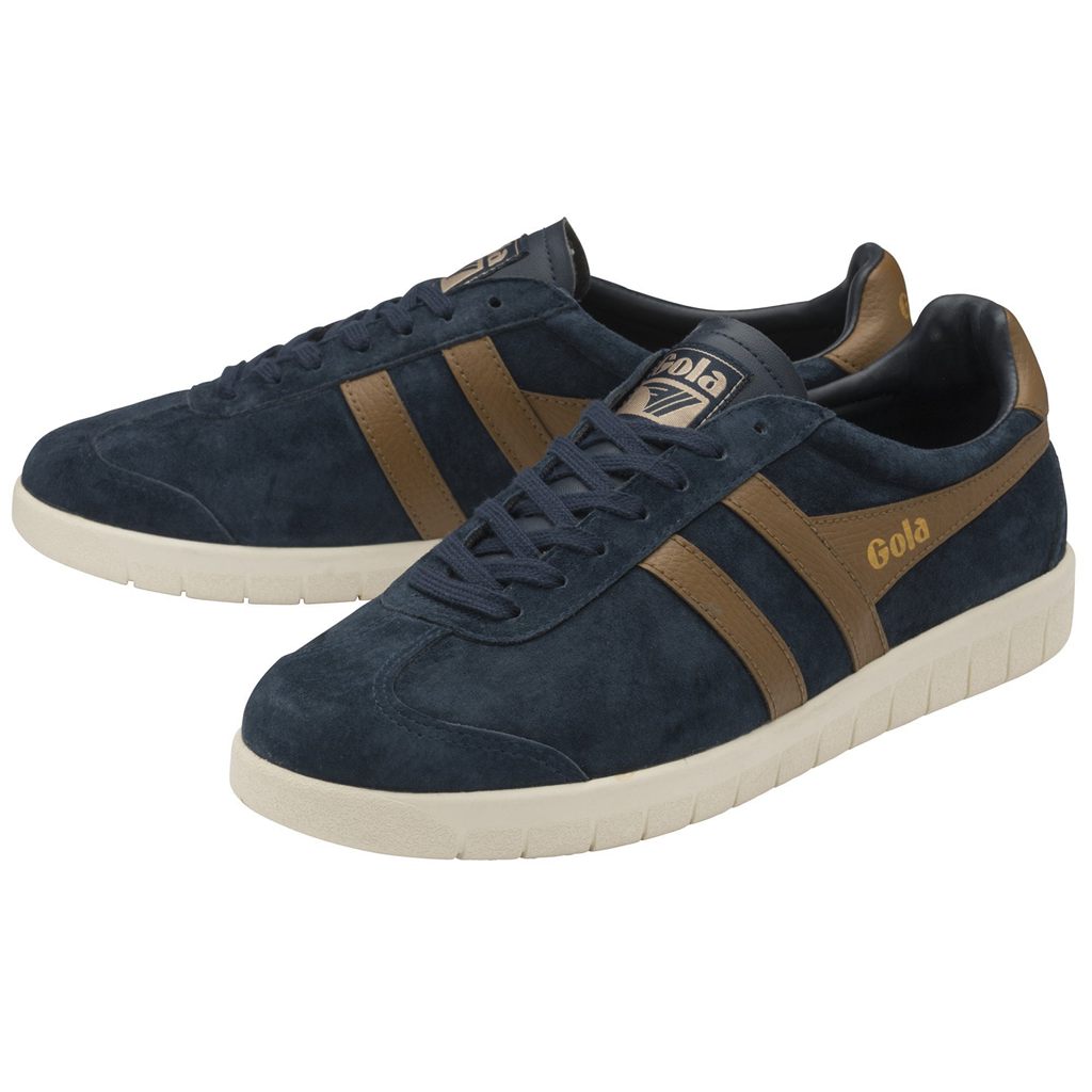 Gola Classics Hurricane Suede Sneakers Marineblå Hvite Norge | OBZESU-672