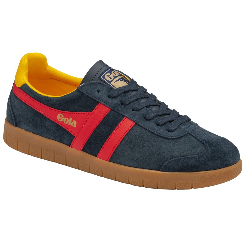 Gola Classics Hurricane Suede Sneakers Marineblå Rød Norge | ISUPQG-591