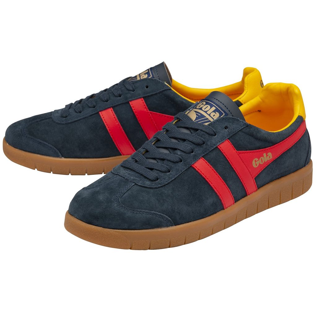 Gola Classics Hurricane Suede Sneakers Marineblå Rød Norge | ISUPQG-591