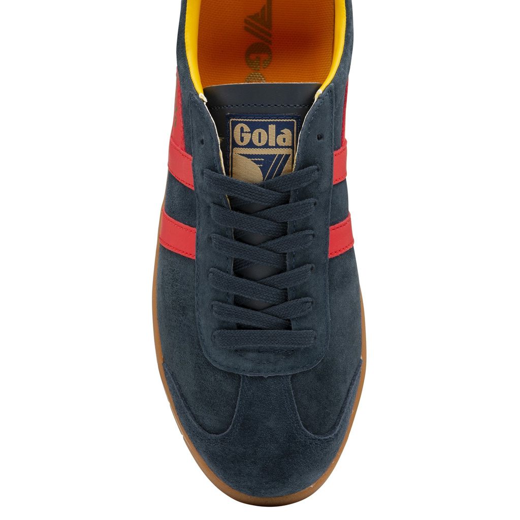 Gola Classics Hurricane Suede Sneakers Marineblå Rød Norge | ISUPQG-591
