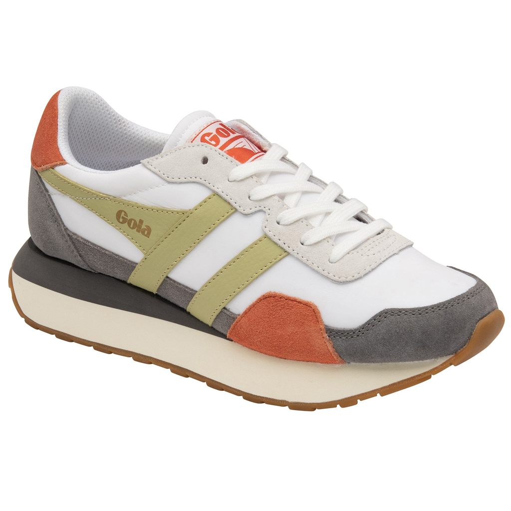 Gola Classics Indiana Sneakers Hvite Sitron Norge | GFSBQZ-573