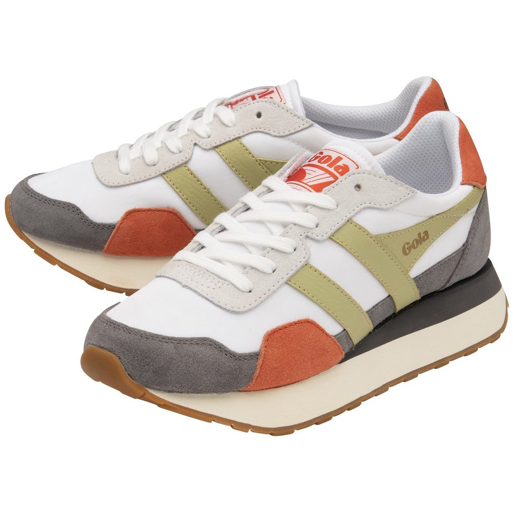 Gola Classics Indiana Sneakers Hvite Sitron Norge | GFSBQZ-573