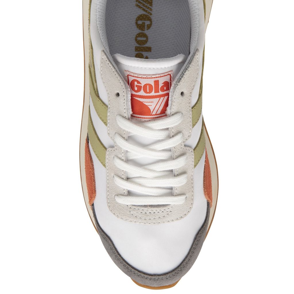 Gola Classics Indiana Sneakers Hvite Sitron Norge | GFSBQZ-573