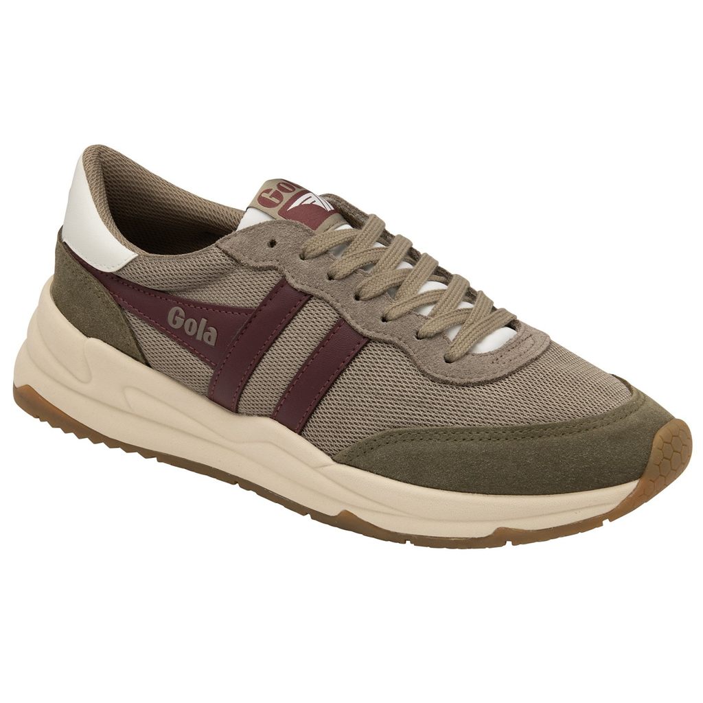 Gola Classics Jupiter Sneakers Khaki Burgunder Norge | IVYPDK-076