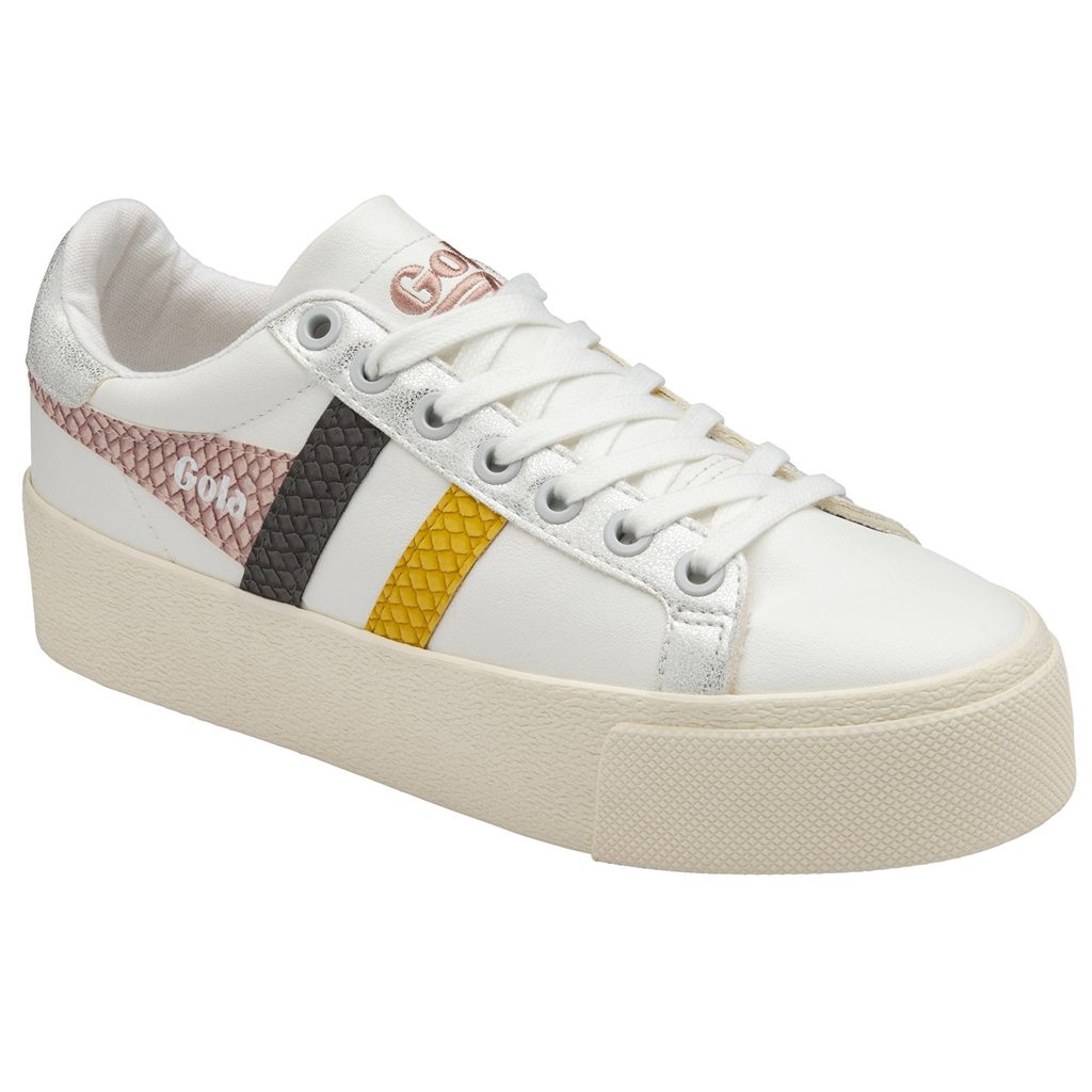 Gola Classics Orchid Platform Trident Snake Sneakers Hvite Rosa Norge | EIGUVK-462