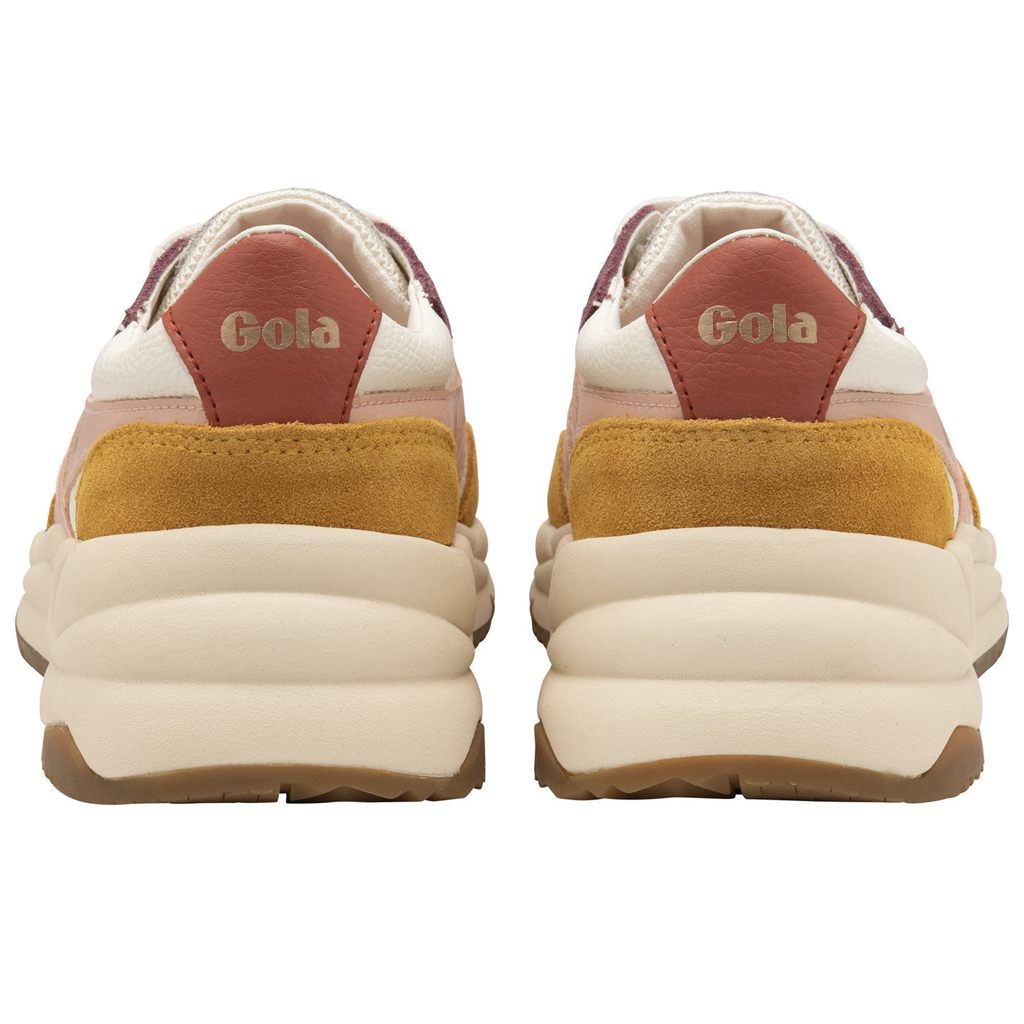 Gola Classics Saturn Quadrant Sneakers Hvite Rosa Oransje Norge | JMWDZX-793