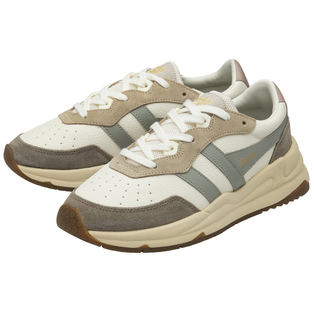 Gola Classics Saturn Quadrant Sneakers Hvite Lyse Grå Norge | WPFJUK-693