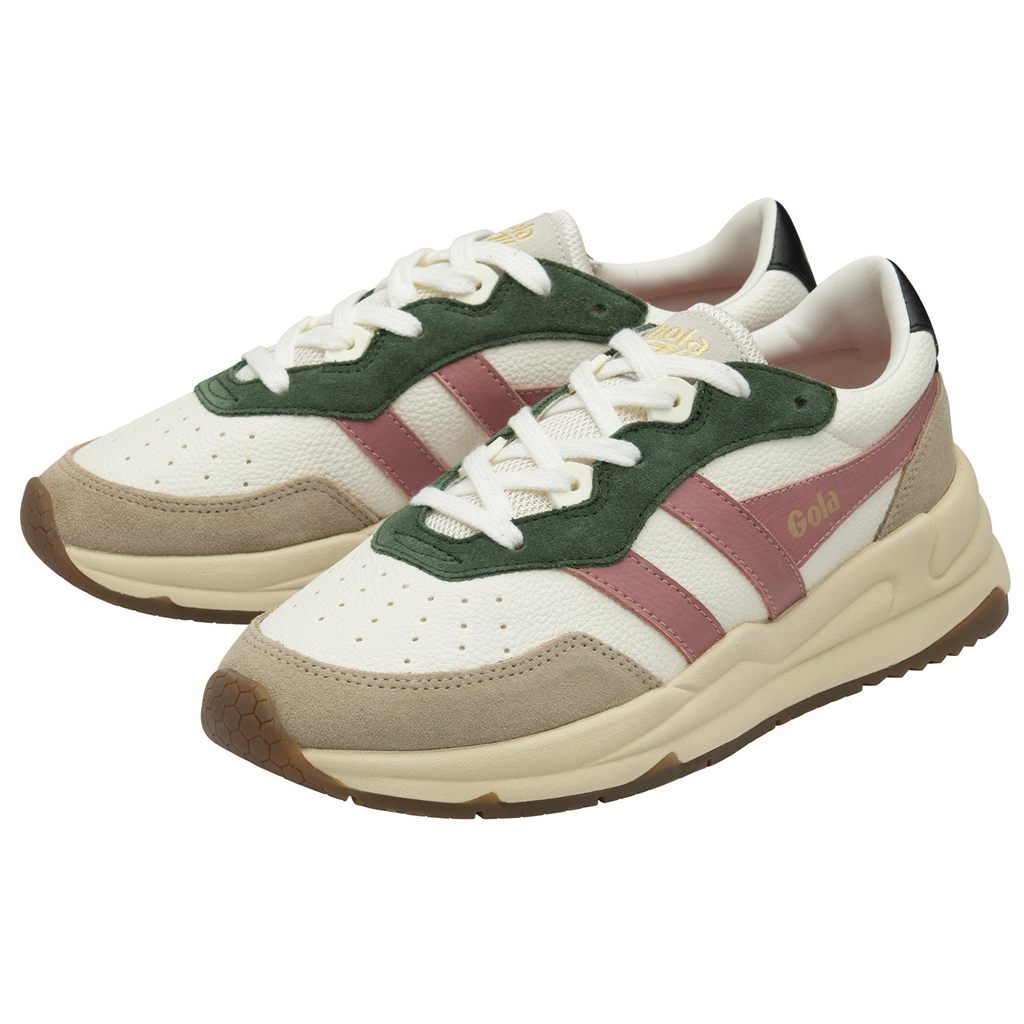Gola Classics Saturn Quadrant Sneakers Hvite Korall Rosa Norge | LGMXRP-795