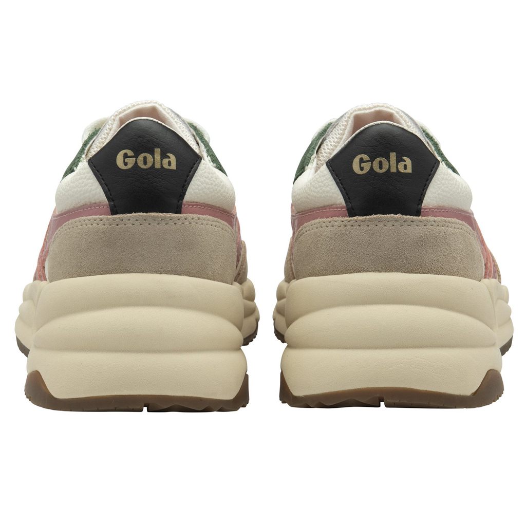 Gola Classics Saturn Quadrant Sneakers Hvite Korall Rosa Norge | LGMXRP-795