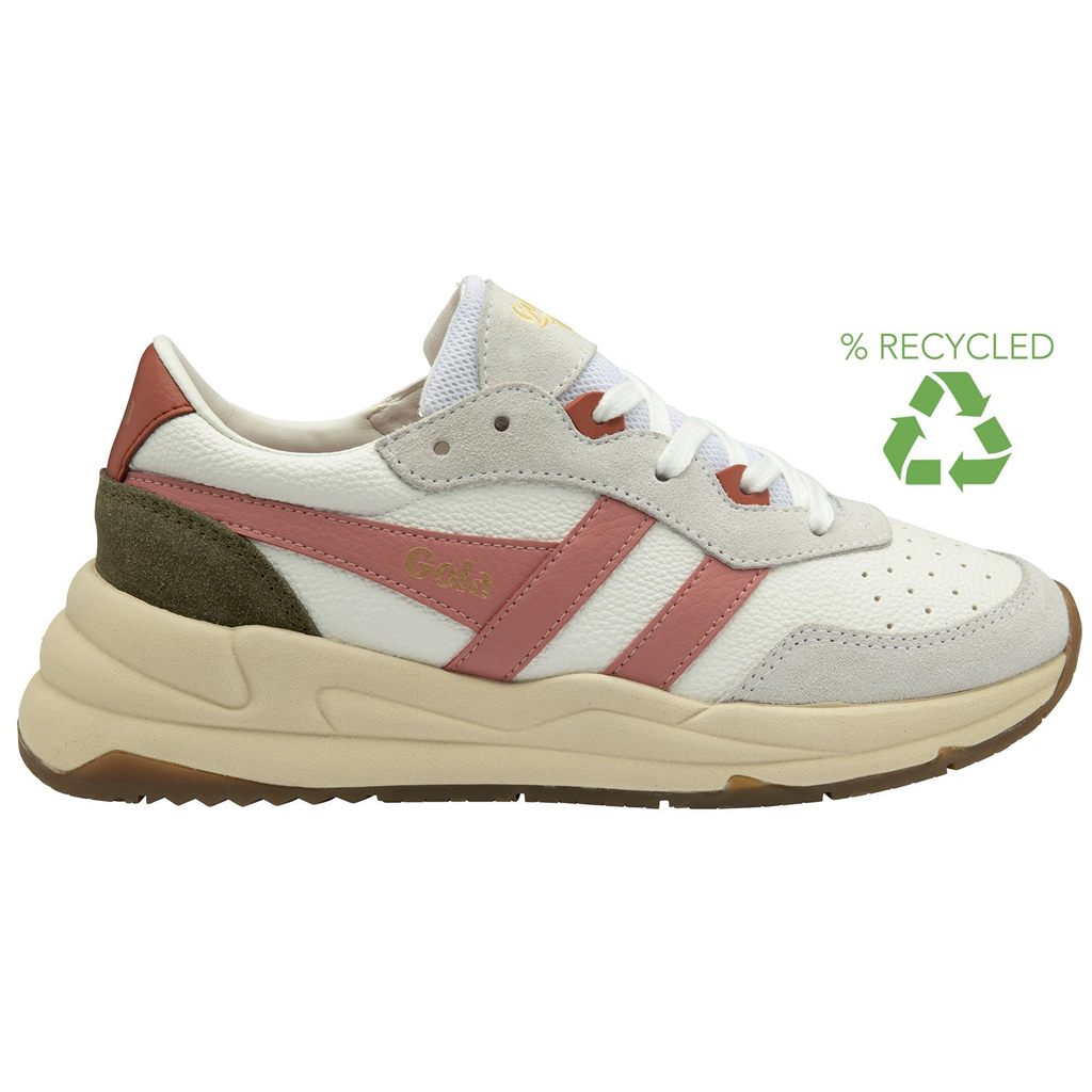 Gola Classics Saturn Sneakers Hvite Korall Rosa Khaki Norge | CKWISO-259