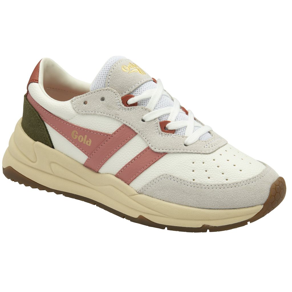 Gola Classics Saturn Sneakers Hvite Korall Rosa Khaki Norge | CKWISO-259