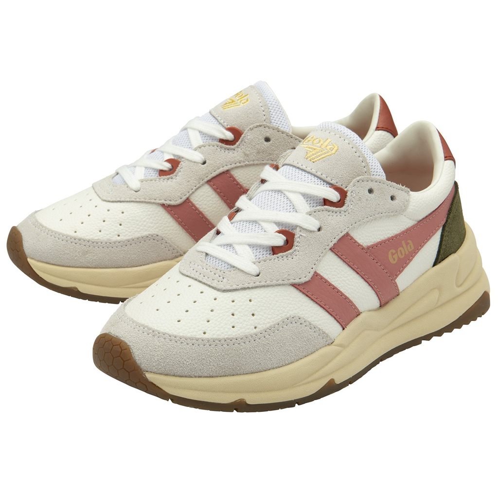 Gola Classics Saturn Sneakers Hvite Korall Rosa Khaki Norge | CKWISO-259