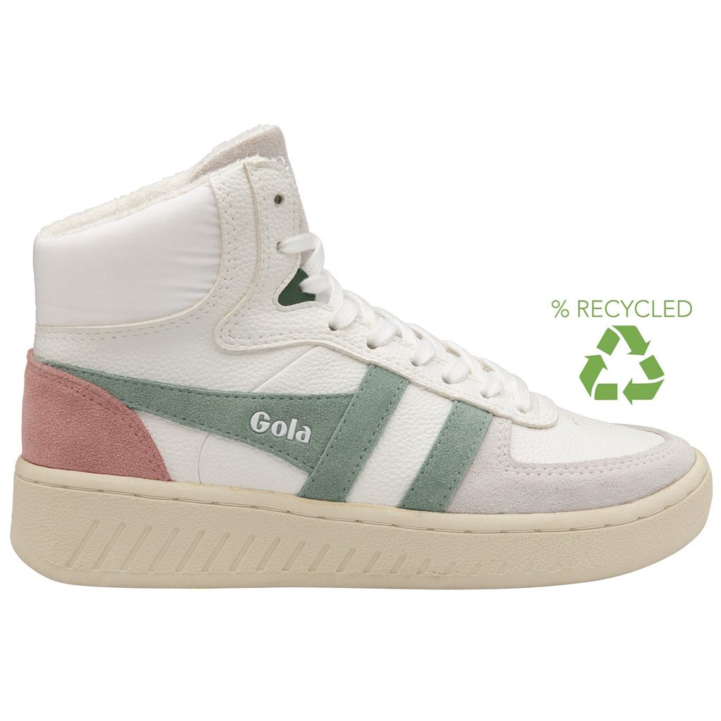 Gola Classics Slam Trident Sneakers Hvite Grønn Korall Rosa Norge | YMJZNH-419