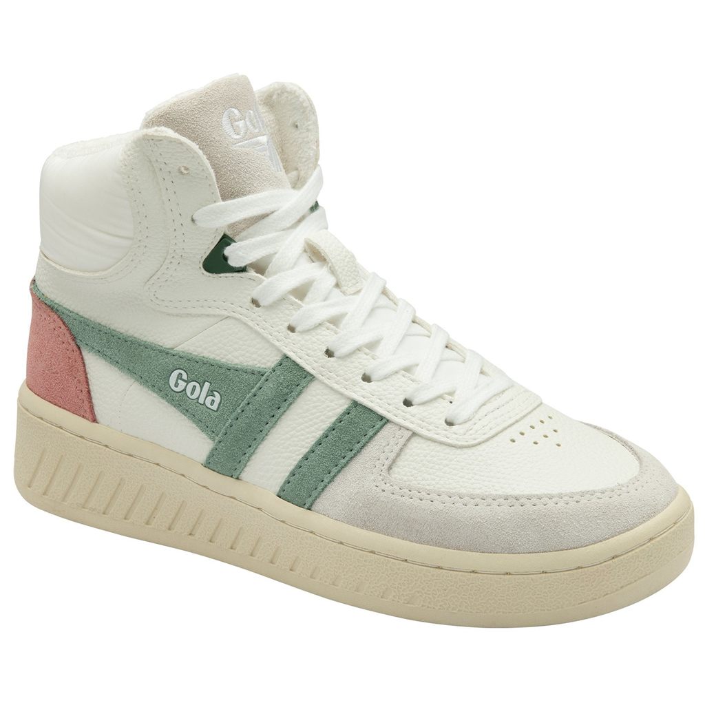Gola Classics Slam Trident Sneakers Hvite Grønn Korall Rosa Norge | YMJZNH-419