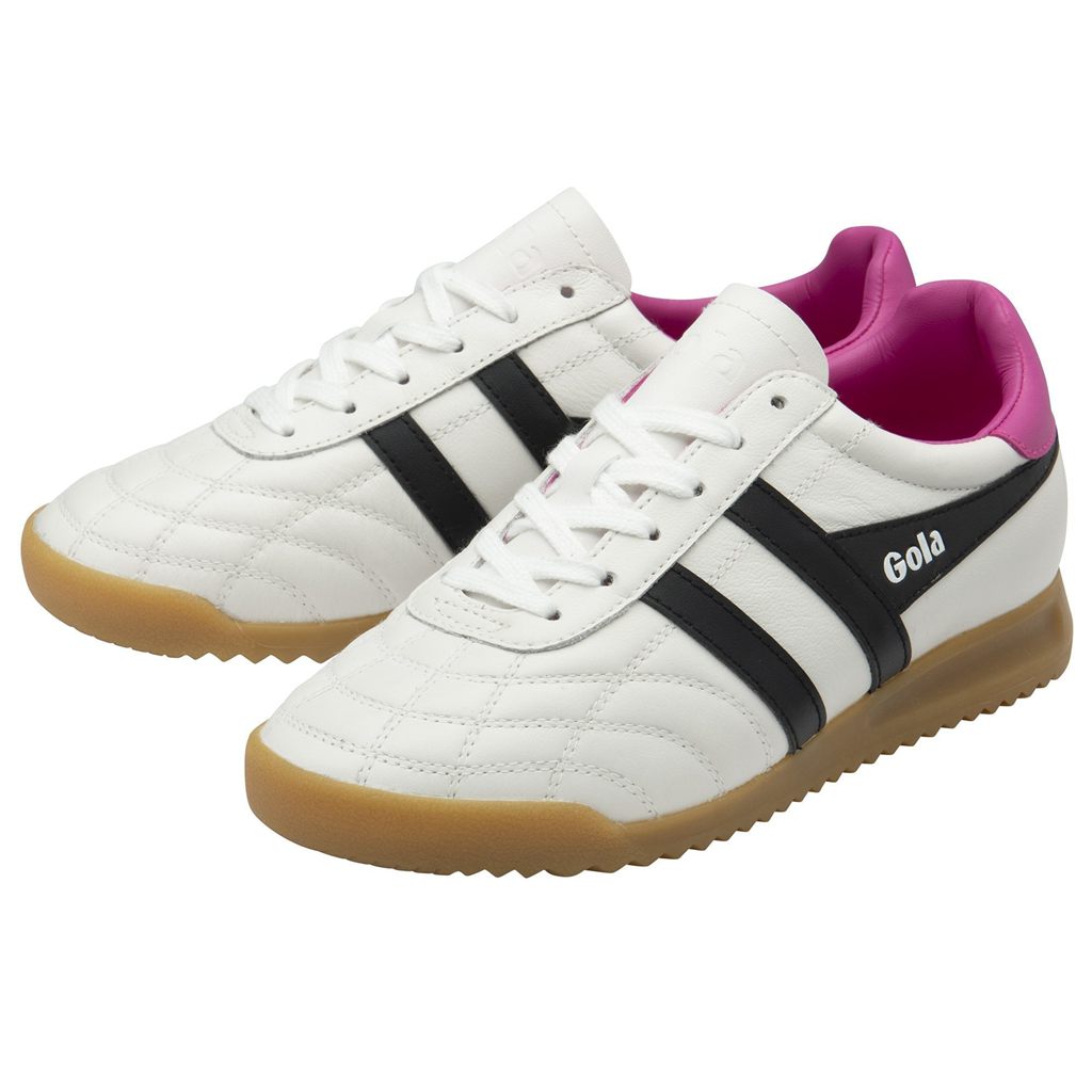 Gola Classics Stadium Sneakers Hvite Svarte Rosa Norge | YXOUNE-284