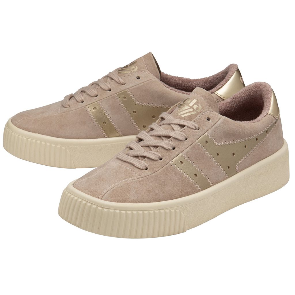 Gola Classics Super Court Metallic Sneakers Gull Norge | LMZIQJ-269