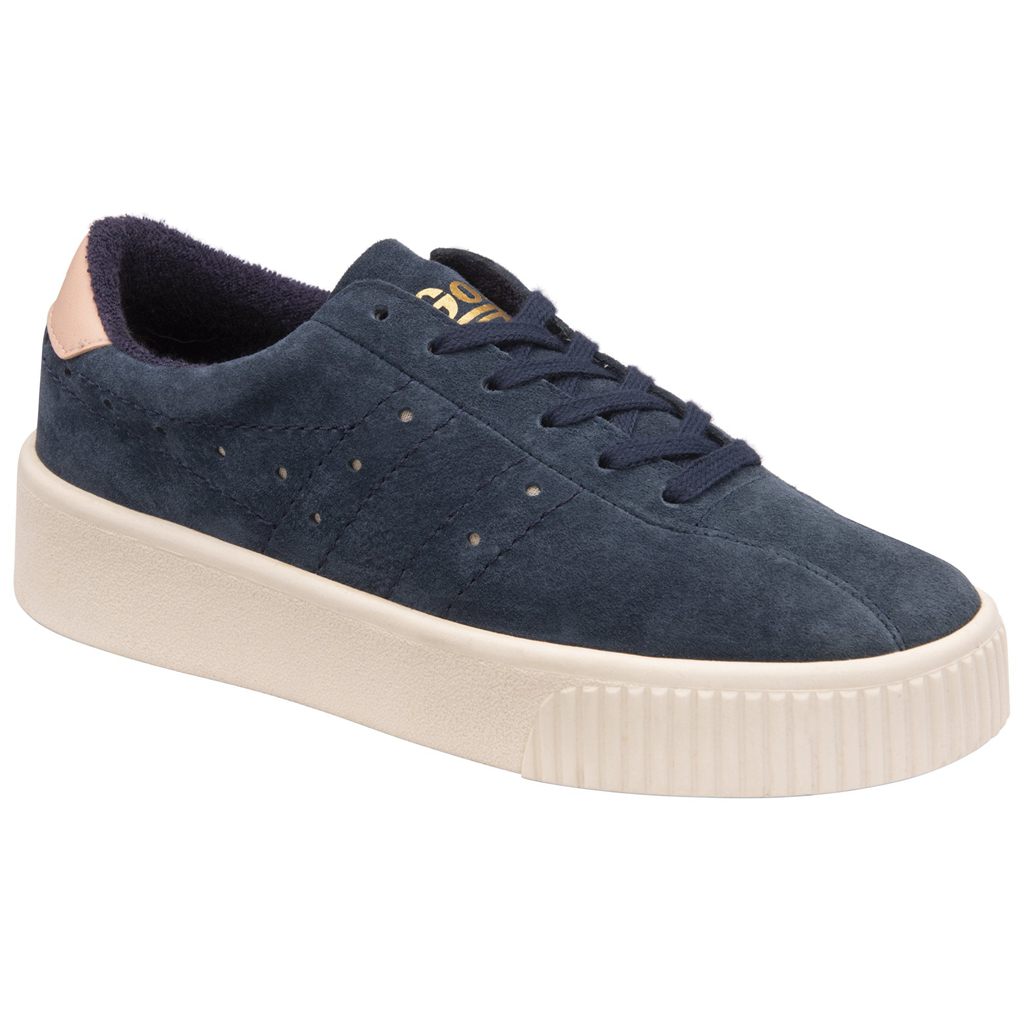 Gola Classics Super Court Suede Sneakers Marineblå Rosa Norge | CYPMFB-437