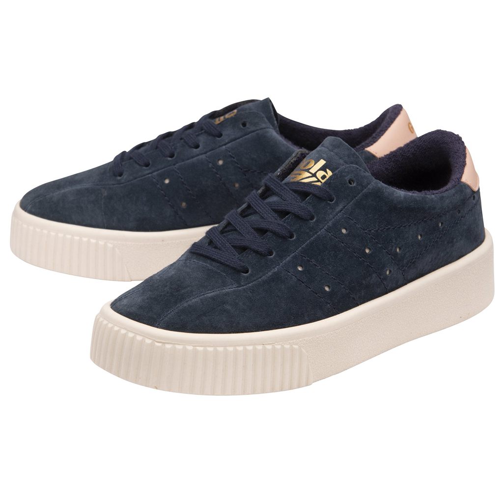 Gola Classics Super Court Suede Sneakers Marineblå Rosa Norge | CYPMFB-437