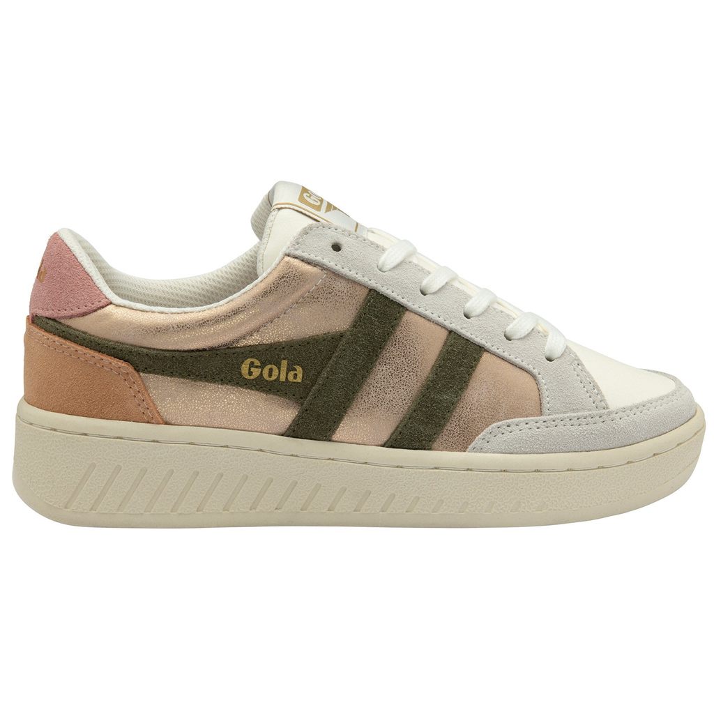 Gola Classics Superslam Blaze Sneakers Rosa Gull Khaki Korall Rosa Norge | FCNDOB-351