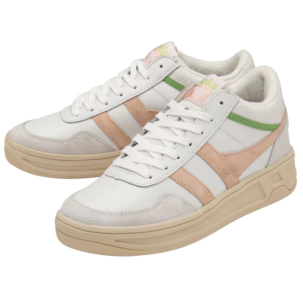 Gola Classics Swerve Sneakers Hvite Rosa Grønn Norge | CEWYSN-743