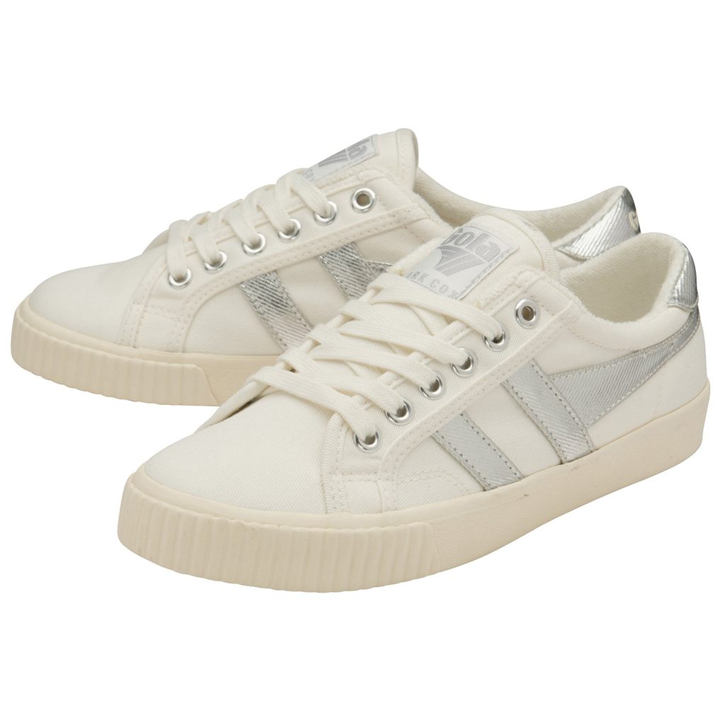 Gola Classics Tennis Mark Cox Sneakers Hvite Sølv Norge | POZRXI-418