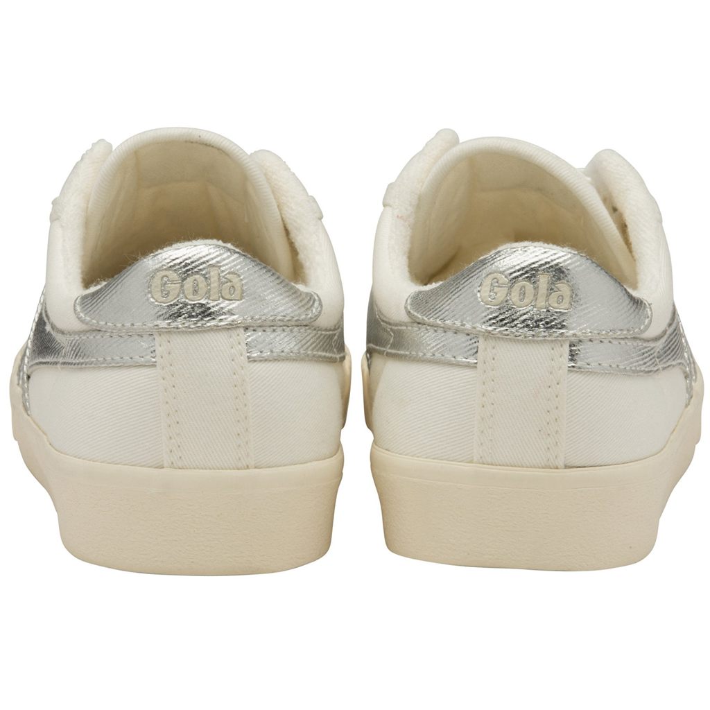 Gola Classics Tennis Mark Cox Sneakers Hvite Sølv Norge | POZRXI-418