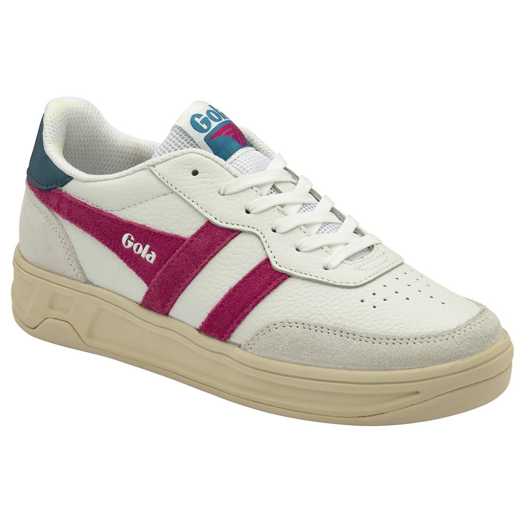 Gola Classics Topspin Sneakers Hvite Fuchsia Påfugl Norge | AEQJXM-728