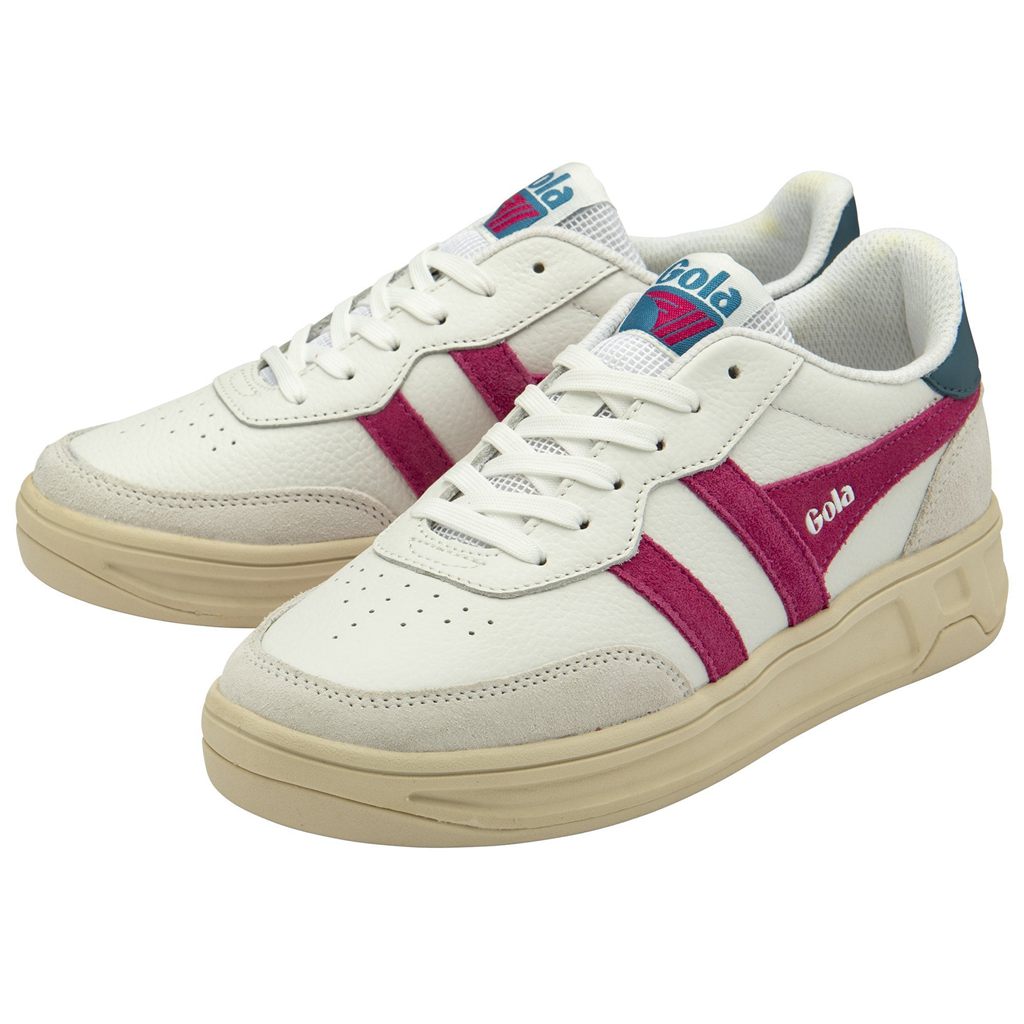 Gola Classics Topspin Sneakers Hvite Fuchsia Påfugl Norge | AEQJXM-728