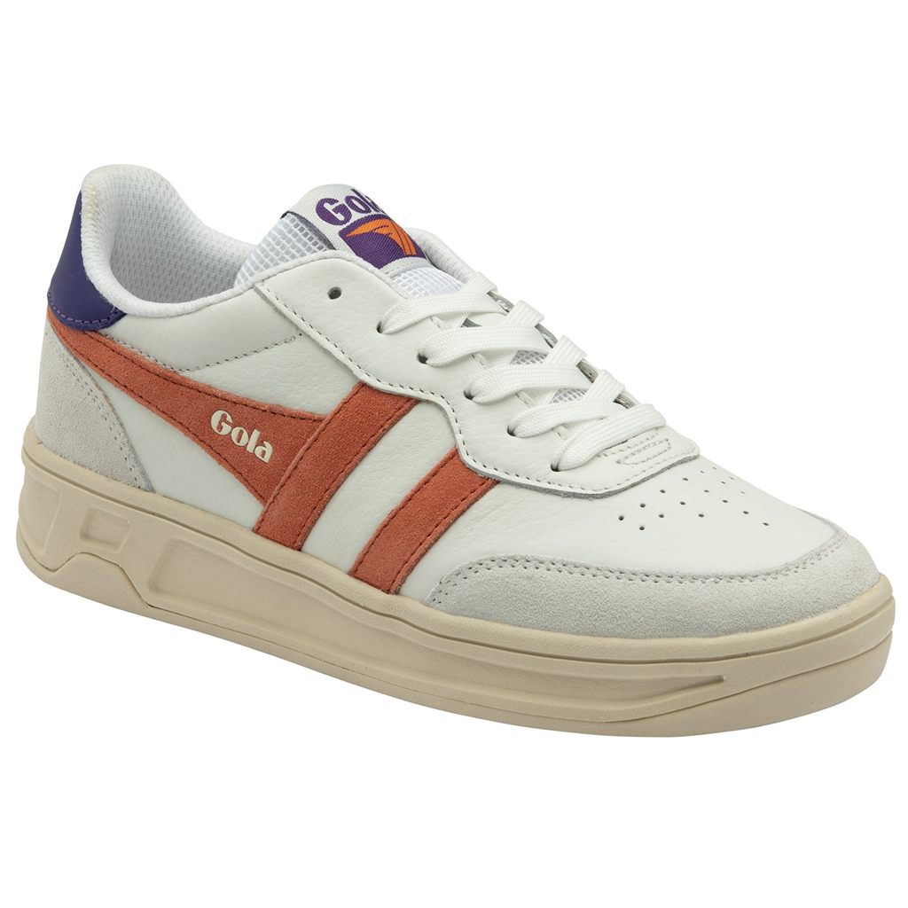 Gola Classics Topspin Sneakers Hvite Korall Kongeblå Lilla Norge | ANSKIF-697