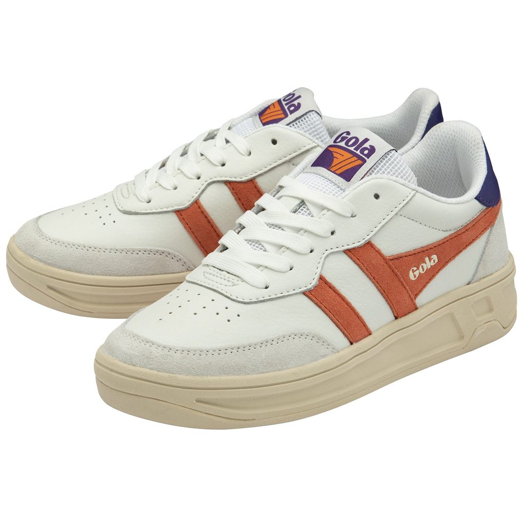 Gola Classics Topspin Sneakers Hvite Korall Kongeblå Lilla Norge | ANSKIF-697