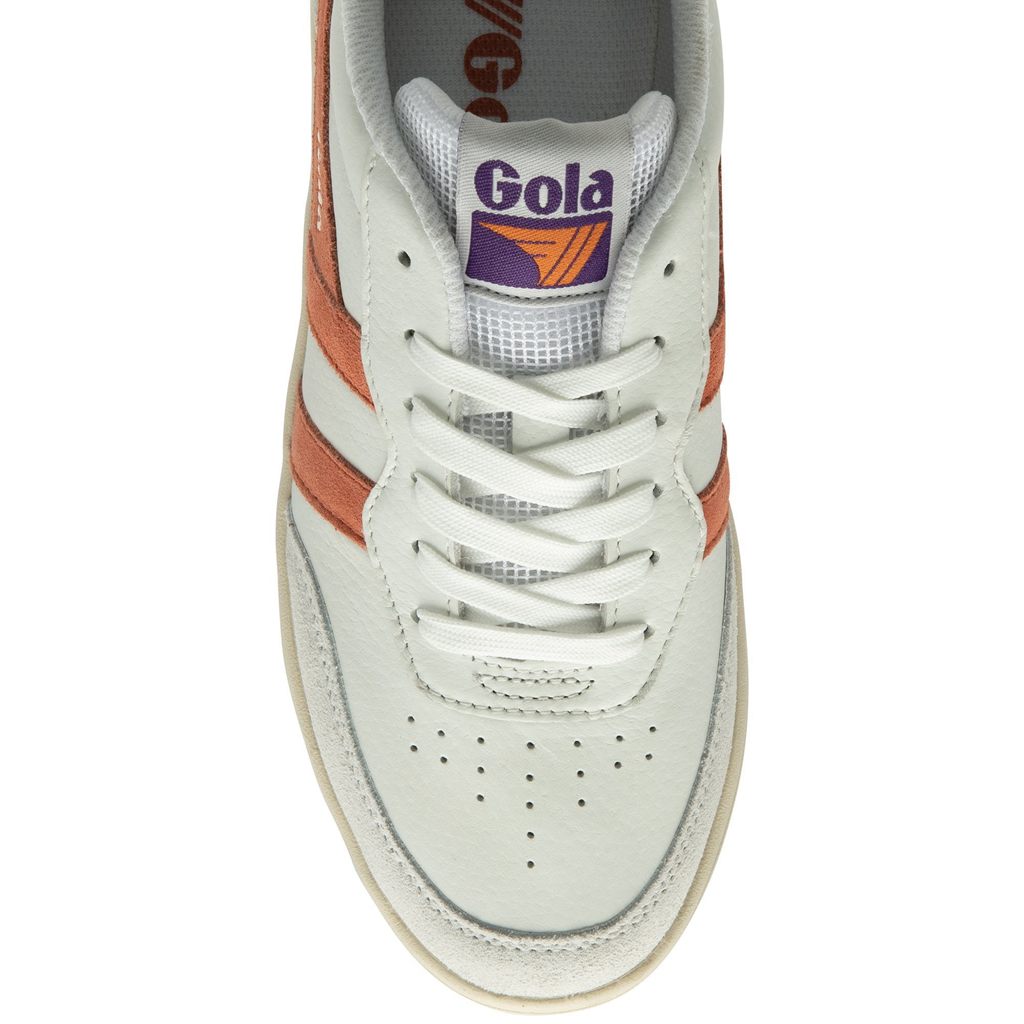 Gola Classics Topspin Sneakers Hvite Korall Kongeblå Lilla Norge | ANSKIF-697