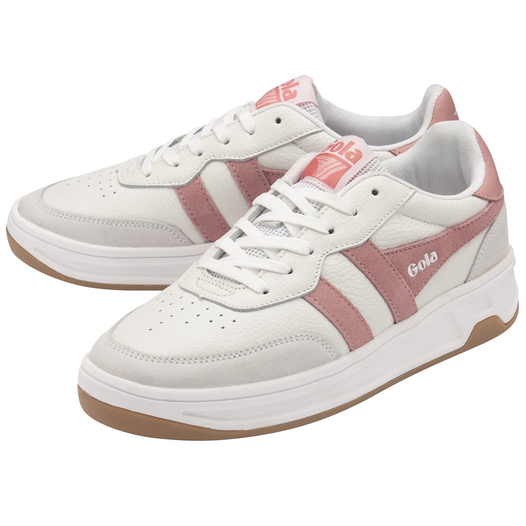 Gola Classics Topspin Sneakers Hvite Rosa Korall Rosa Norge | SUIKOV-120