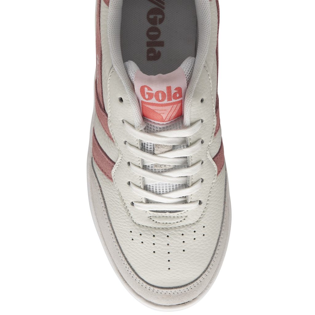 Gola Classics Topspin Sneakers Hvite Rosa Korall Rosa Norge | SUIKOV-120