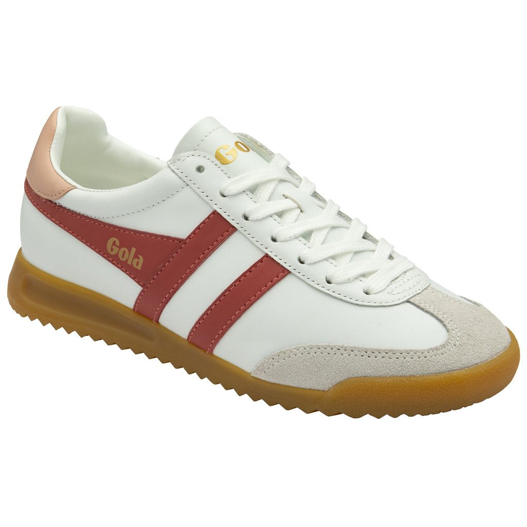 Gola Classics Torpedo Leather Sneakers Hvite Rosa Norge | PREJTI-142