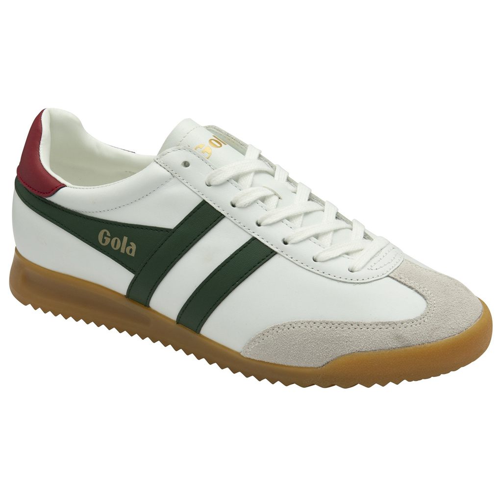 Gola Classics Torpedo Leather Sneakers Hvite Dyp Rød Norge | NSBKEX-810
