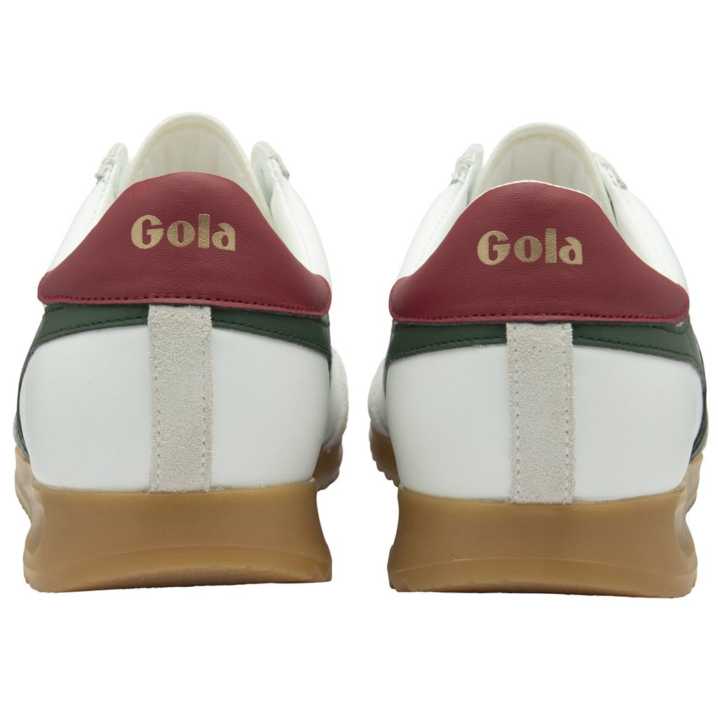 Gola Classics Torpedo Leather Sneakers Hvite Dyp Rød Norge | NSBKEX-810