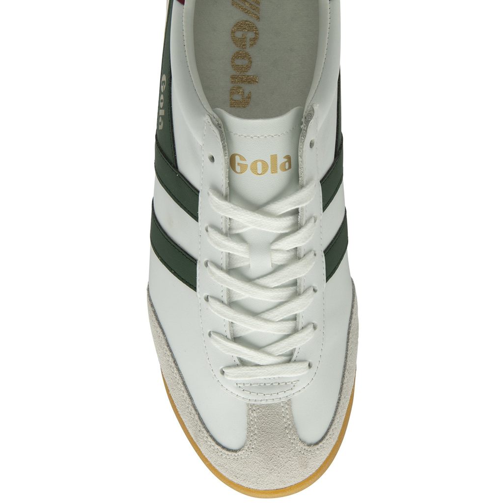 Gola Classics Torpedo Leather Sneakers Hvite Dyp Rød Norge | NSBKEX-810