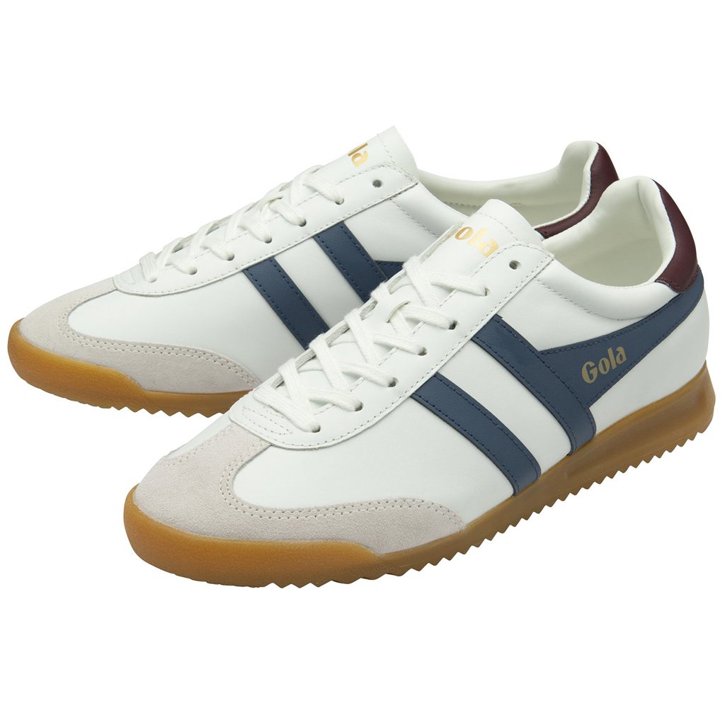 Gola Classics Torpedo Leather Sneakers Hvite Burgunder Norge | XFESQV-890