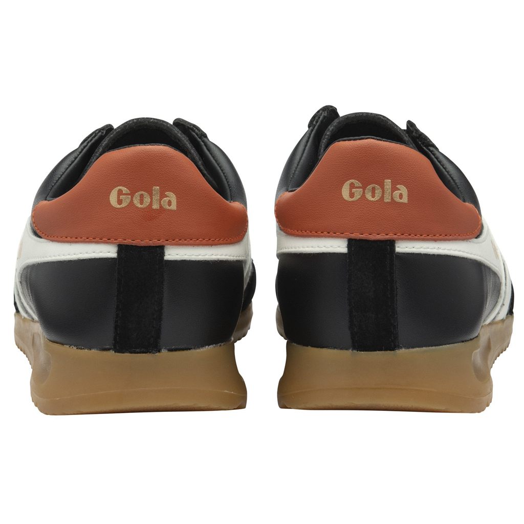 Gola Classics Torpedo Leather Sneakers Svarte Hvite Oransje Norge | DWFTXN-694