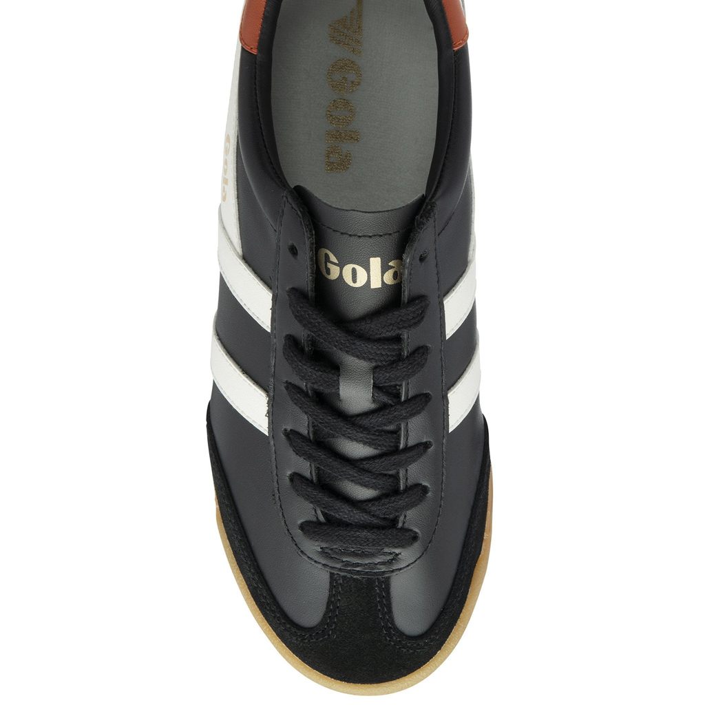 Gola Classics Torpedo Leather Sneakers Svarte Hvite Oransje Norge | DWFTXN-694