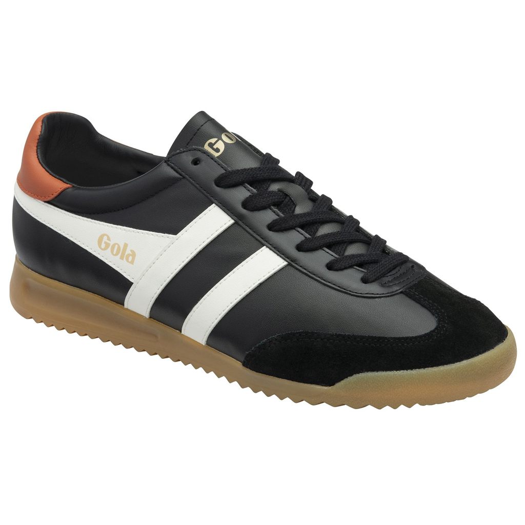 Gola Classics Torpedo Leather Sneakers Svarte Hvite Oransje Norge | QNWTGU-892