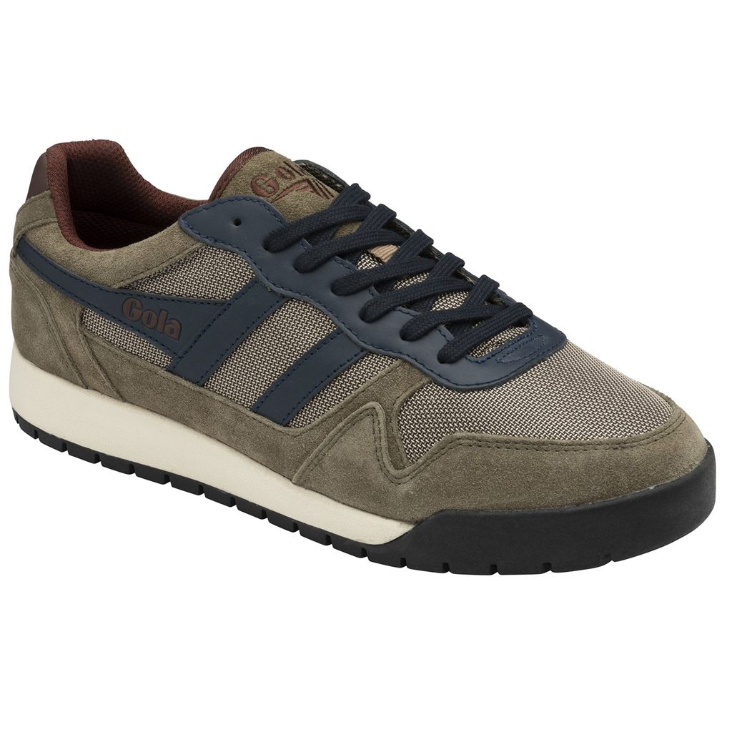 Gola Classics Trek Low Sneakers Khaki Marineblå Burgunder Norge | OIKPFU-142