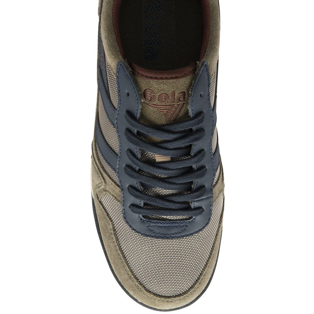 Gola Classics Trek Low Sneakers Khaki Marineblå Burgunder Norge | OIKPFU-142
