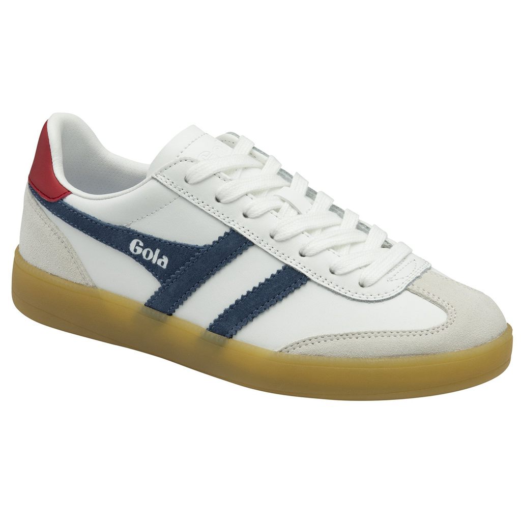 Gola Classics Viper Leather Sneakers Hvite Dyp Rød Norge | VGLYFD-036