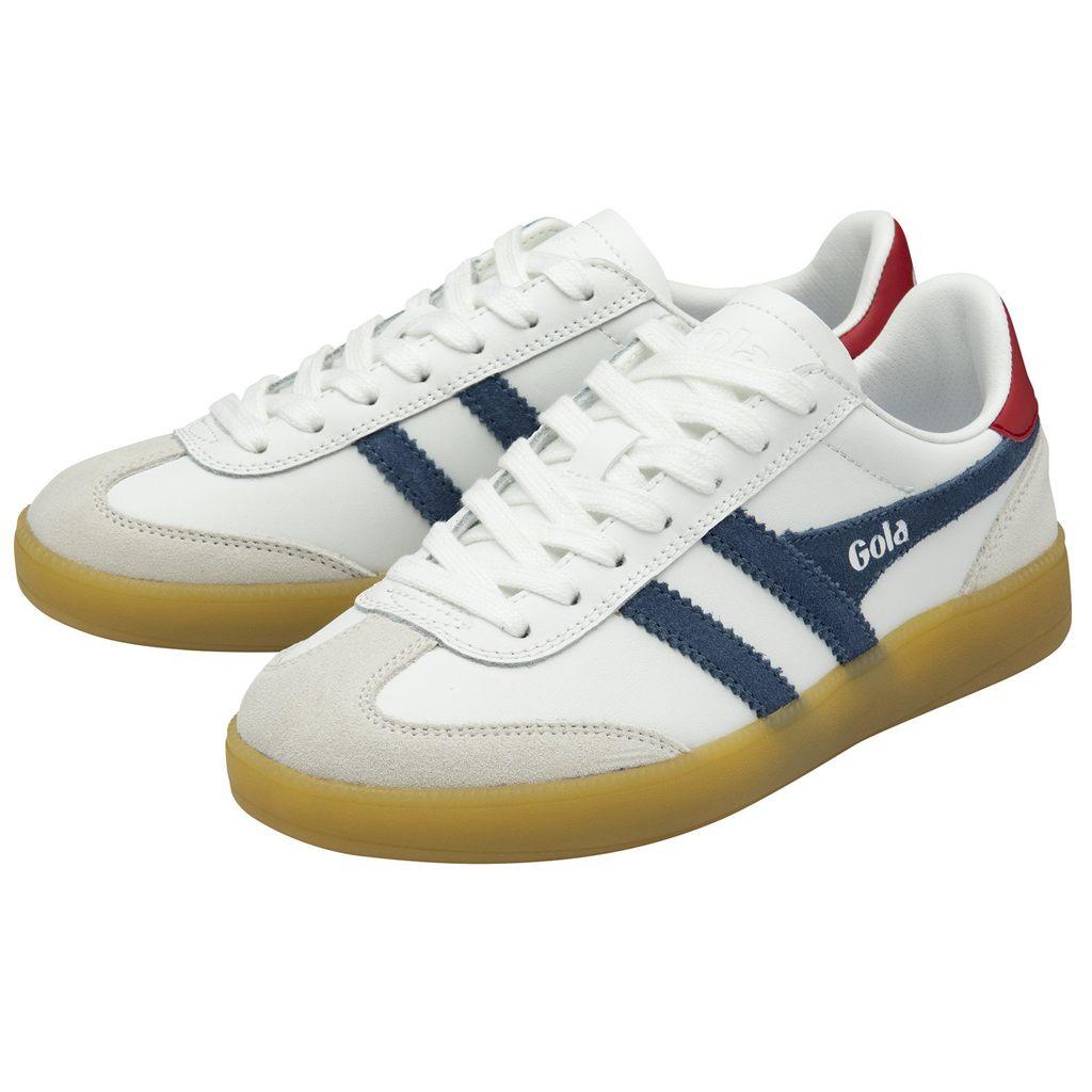Gola Classics Viper Leather Sneakers Hvite Dyp Rød Norge | VGLYFD-036