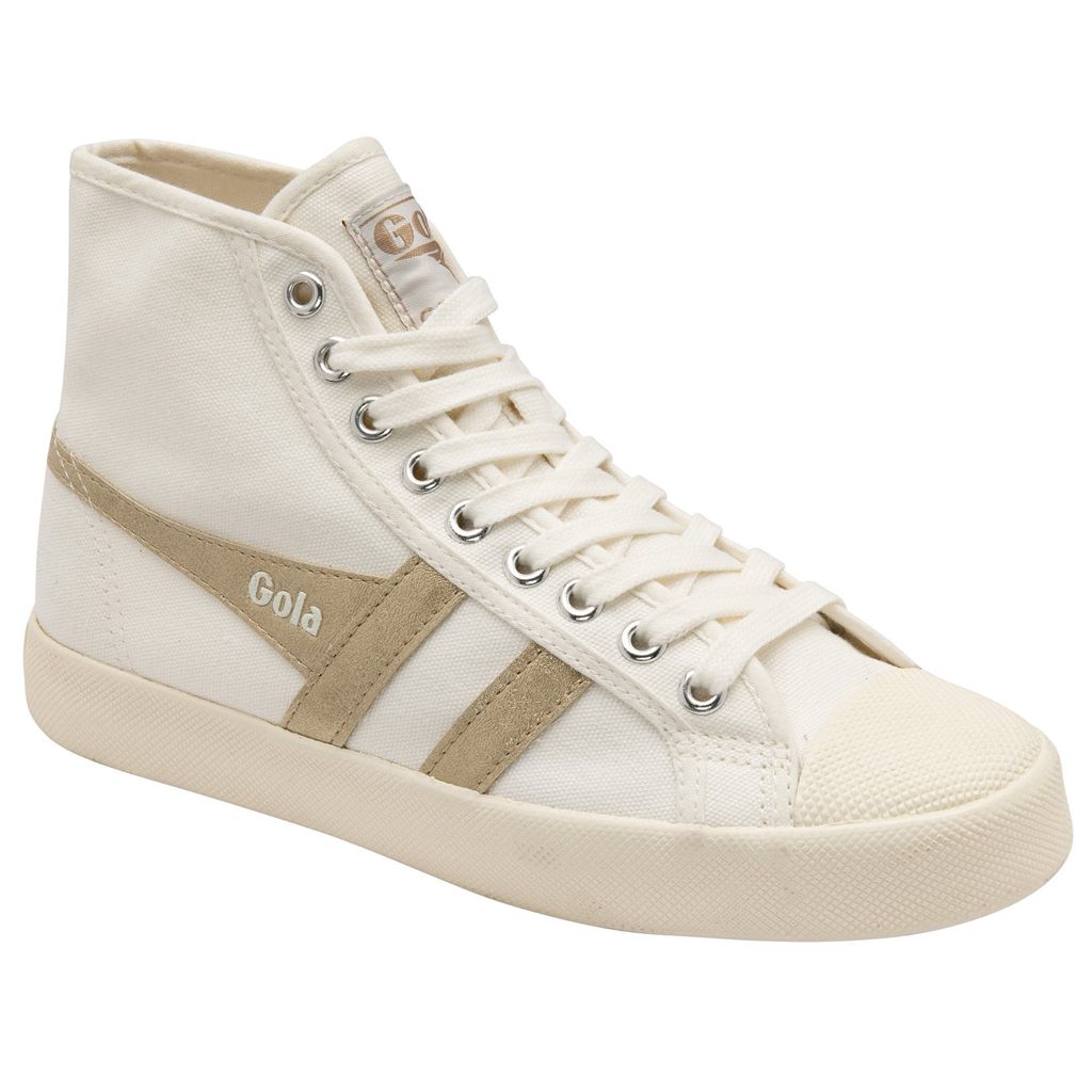 Gola Vegan Classics Coaster Flame High Sneakers Hvite Gull Norge | NSUMDQ-452