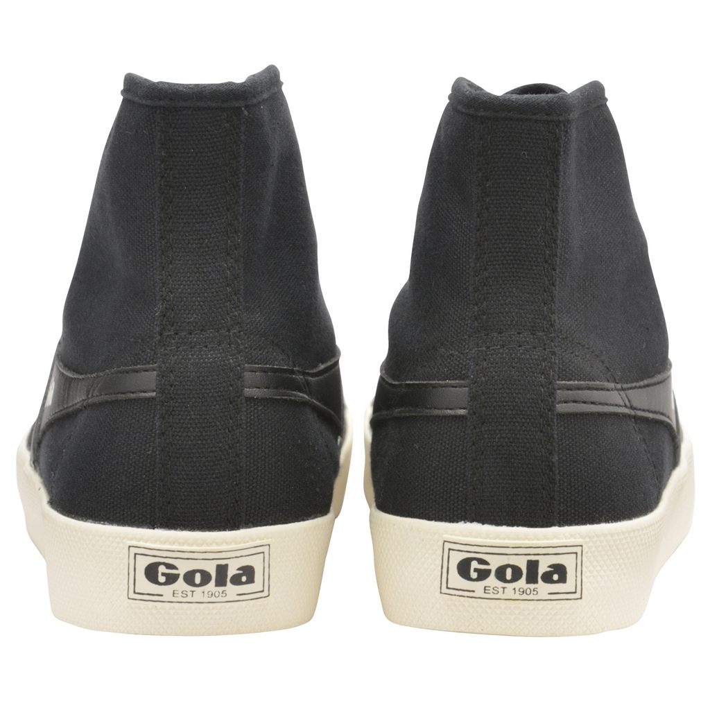 Gola Vegan Classics Coaster High Sneakers Svarte Hvite Norge | WTVQYF-194